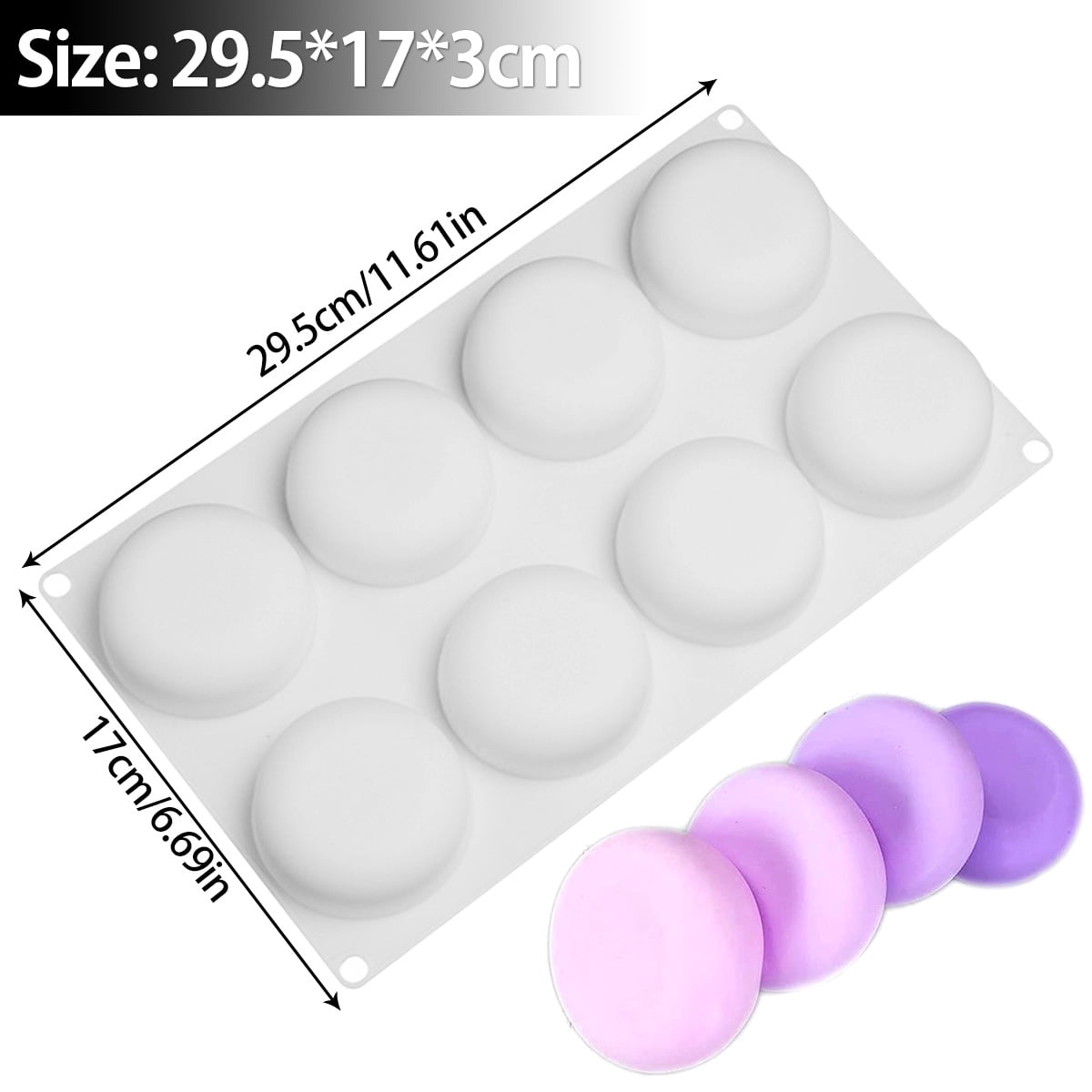 Domed Stone Cobblestone Egg Silicone Soap Mold 8 Cavities Oval Soap Mold  Silicone Molds Plaster Mold Silicone Mold Chocolate Mold 