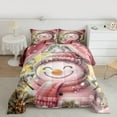 thumbnail image 2 of Homewish Kawaii Snowman 3 Pieces Queen Comforter Set For Children Teens Adults,Happy Christmas Xmas Ultra Soft Bedding Sets,Festival Snowflake Bedding Comforter Set,Super Cozy Room Decor,Reversible, 2 of 8