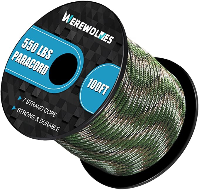 Paracord 550 Parachute Rope 7 Strand 25/50/100FT For Camping Hiking  STYLE 