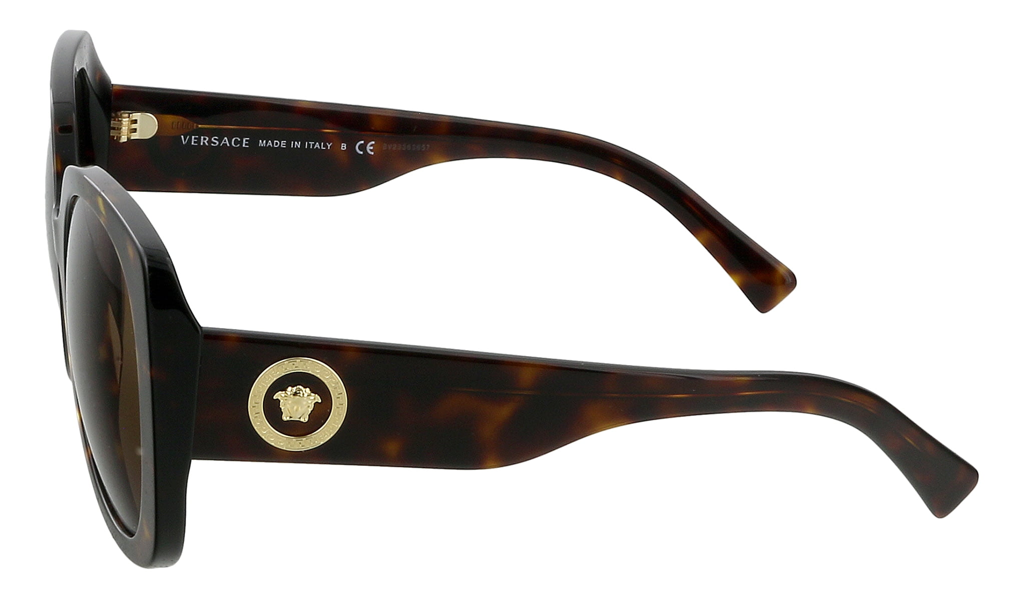 Versace VE 4387 Plastic Womens Rectangle Sunglasses Havana 56mm Adult