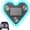 Lake Blue*1, variant on 2026 Car Solar Heart LED Light, Solar Powered Wireless LED Triangle Heart Shape C-Pillar Ambient Neon Light, Valentine's Day Romantic Car Interior Decor Accessory
