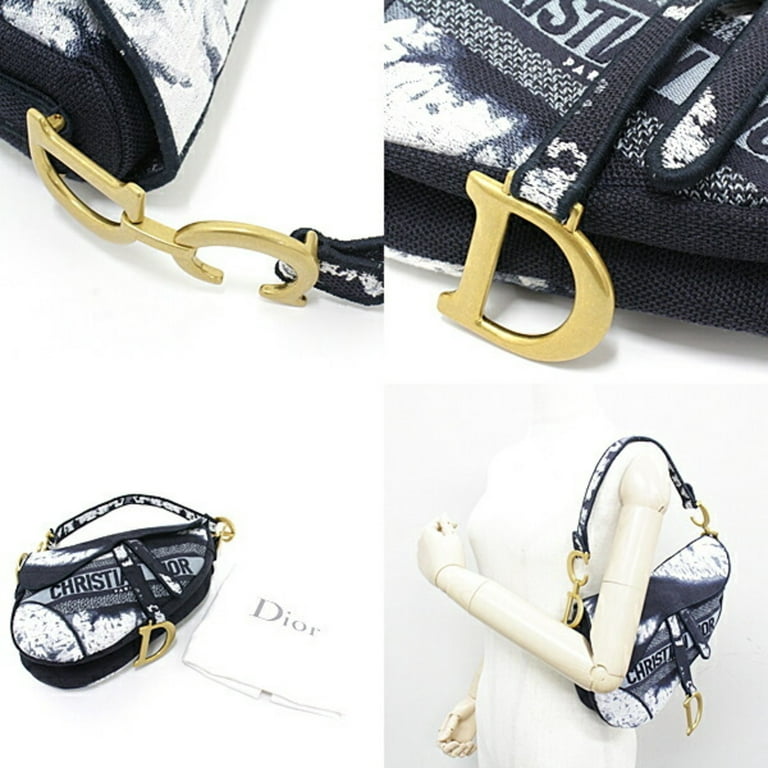Christian Dior Saddle Saddle Bag with Strap, White