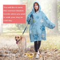 thumbnail image 4 of Wearable Oversized Blanket,Blue Dog Paw Footprint Wearable Blanket Hoodie for Adults,Cozy Hooded Blankets with Super Pockets,Super Warm Fuzzy Pullover for Women & Men, 4 of 6