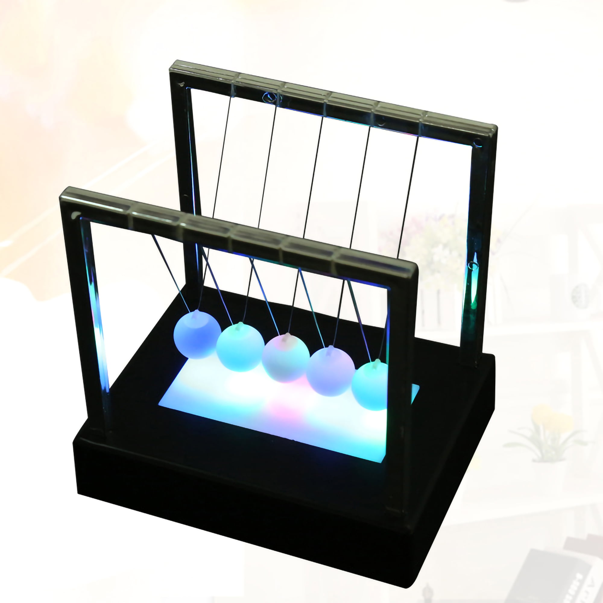 Newton Pendulum Balls Electronic Perpetual Motion Office Desk Decoration E 