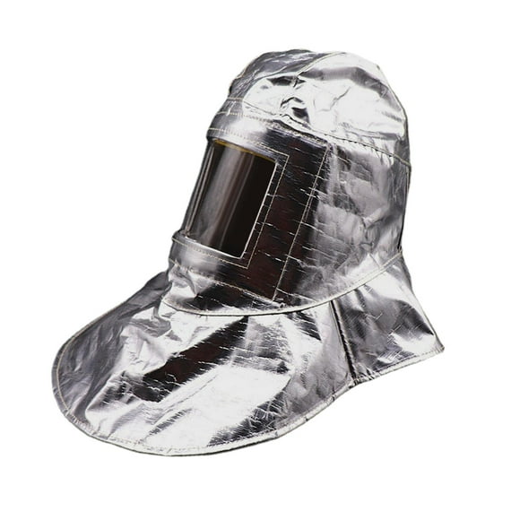 Casco de traje ignífugo, accesorios multiusos portátiles ignífugos, capucha de papel de aluminio transpirable profesional para extinción de incendios