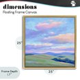 thumbnail image 4 of Stupell Industries Contemporary Rolling Hills with Soft Sunset Gold Floating Frame Canvas Art, 25 x 25, by Creative Studio, 4 of 8