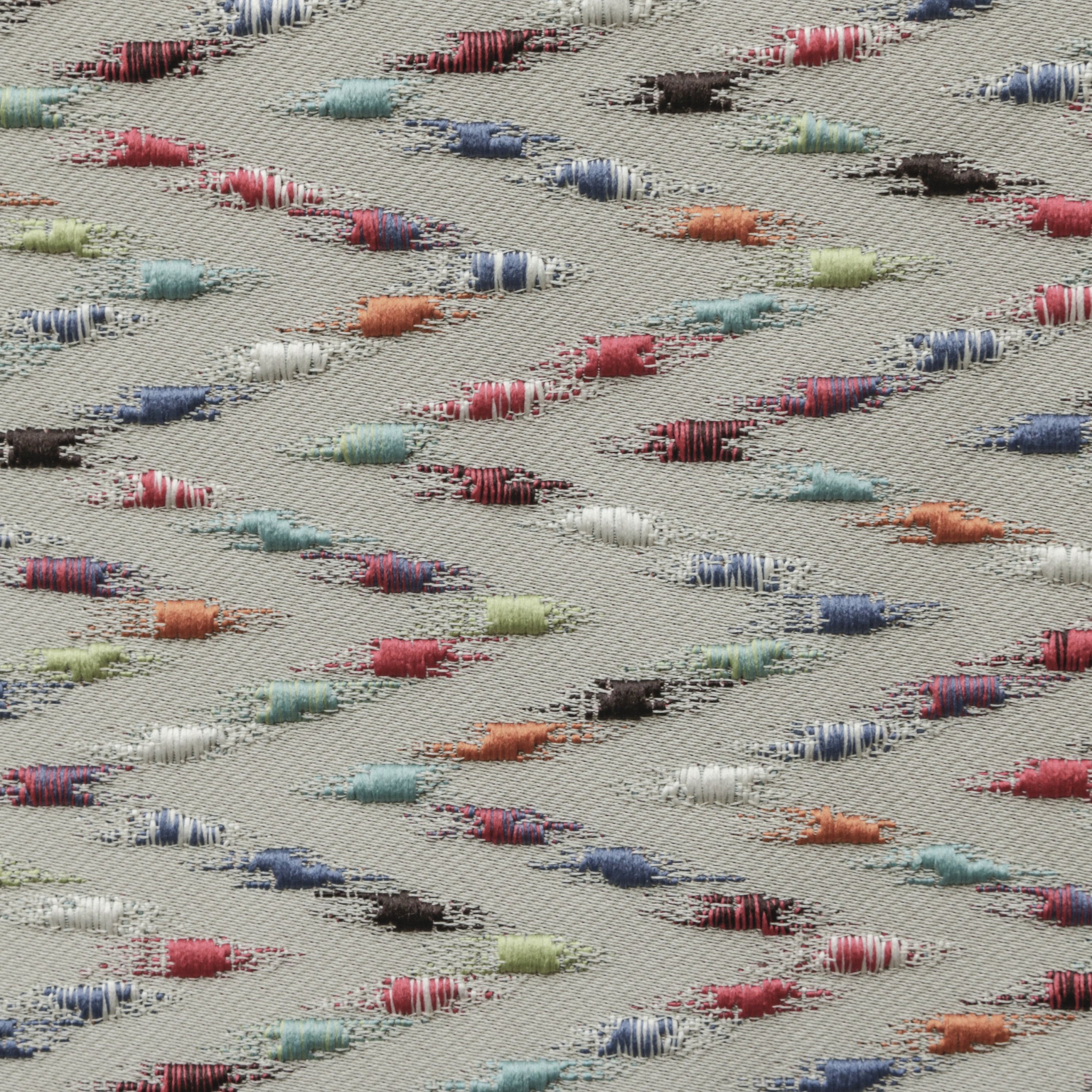 Fabric Mart Direct Multi Color Jacquard Fabric By The Yard, 54 inches or 137 cm width, 7 Continuous Yards Multi Jacquard Fabric, Colorful, Geometric Embroidery, Upholstery Drapery Curtain Wholesale