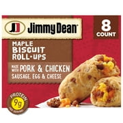 Jimmy Dean Maple Sausage Biscuit Roll Ups, 12.8 oz, 8 Count (Frozen)