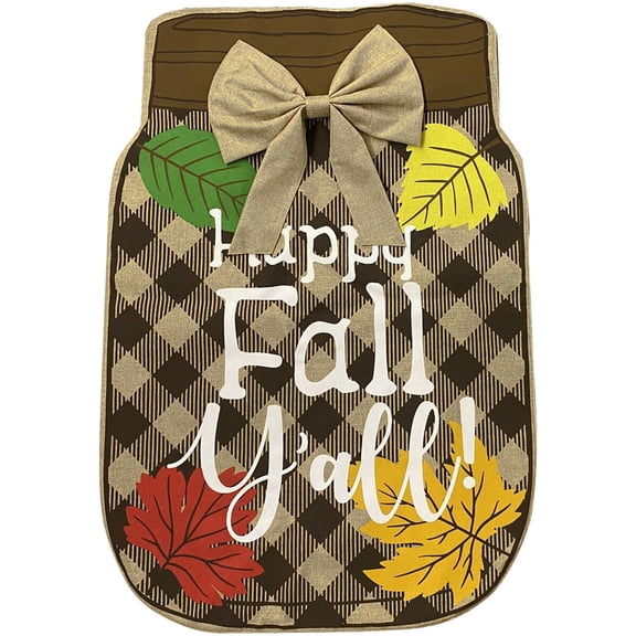 Briarwood Lane Fall Garden Flag 12x18 For Outdoor Fall Mason Jar Burlap For Fall Garden Flag Flags For Outside