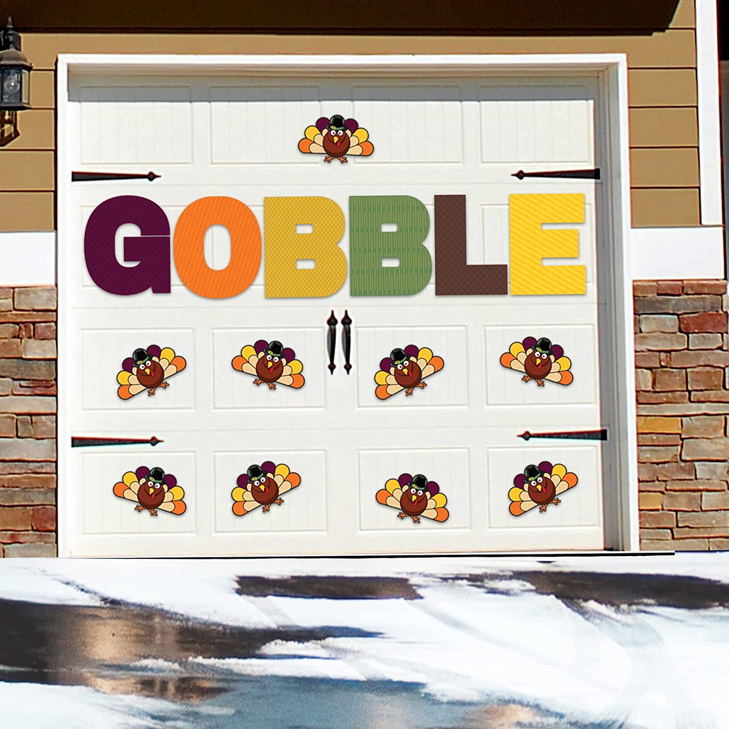 VictoryStore Gobble Thanksgiving Garage Magnets Decorations Set, Indoor or Outdoor Fall Magnets, 19646