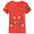 thumbnail image 2 of SSLR Youth Big Girl's Santa Claus Ugly Christmas Tee Shirts Funny Xmas T Shirts, 2 of 8
