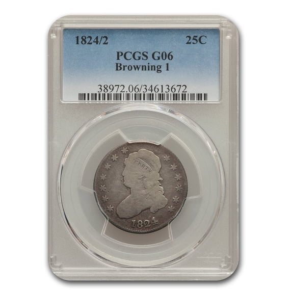 1824/2 Capped Bust Quarter Good-6 PCGS (Browning 1)