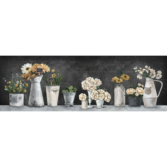 Parvez Taj Perfect Blooming Flowers Painting Print on Wrapped Canvas