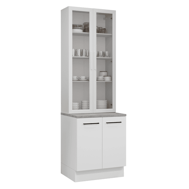 Kit Gabinete Bajo Con Armario De Vidrio Madesa Agata 70cm BB