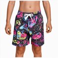 thumbnail image 3 of NIEWTR Boys' Casual Swim Shorts Quick Dry Swim Trunks Lightweight Beach Board Shorts with Designs（A01-Multicolour,7-8 Years), 3 of 9