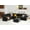 Black, variant on LLappuil Modular Sectional Sofa, 7 Seat Modular Sectional Sofa with 1 Storage Ottoman, 25.6 Deep Seat Chenille Sofa Black