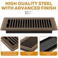 thumbnail image 4 of Floor Register 4x10, Floor Vent Covers Brown, 2 Pack Heavy Duty Steel Walkable Floor Grates, for Sidewall and Floor, 4 of 6