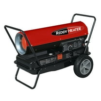REDDY HEATER 135,000-BTU Kerosene/Multi-Fuel Indoor/Outdoor Forced-Air Heater with Thermostat and Flat-Free Wheels, RFA135C, RFA135C