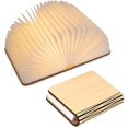 thumbnail image 1 of Lámpara LED de madera para libros, plegable y magnética, recargable por USB, decorativa., 1 of 5