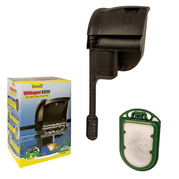Tetra Whisper EX 20 Filter for 10 to 20 Gallon Aquariums, Silent Multi-Stage Filtration