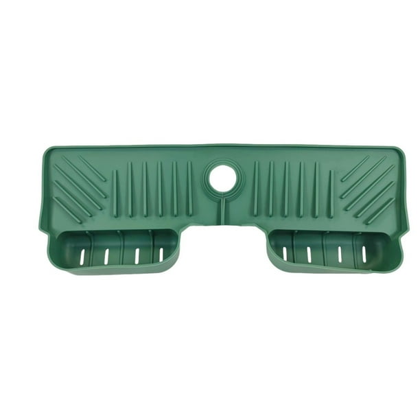 Protector contra salpicaduras para fregadero - Almohadilla para baño - Protector contra salpicaduras para grifo de cocina con función de almacenamiento