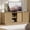 Log, variant on Bestier TV Stand for TVs up to 70", Modern Entertainment Center with Sliding Door Media Console Table for Living Room,Black