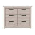 thumbnail image 2 of Treevol Furniture, 6 Drawer Double Dresser Toret,6 Drawer Double Dresser, Metal Hardware, Light Gray- Bedroom, 2 of 6