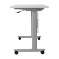 thumbnail image 6 of Emma + Oliver Heavy-Duty Flip Top Training Table with Nesting Design, Privacy Panel, T-Legs, 1" Gray Tabletop, Gray Metal Frame - 60" x 24", 6 of 15