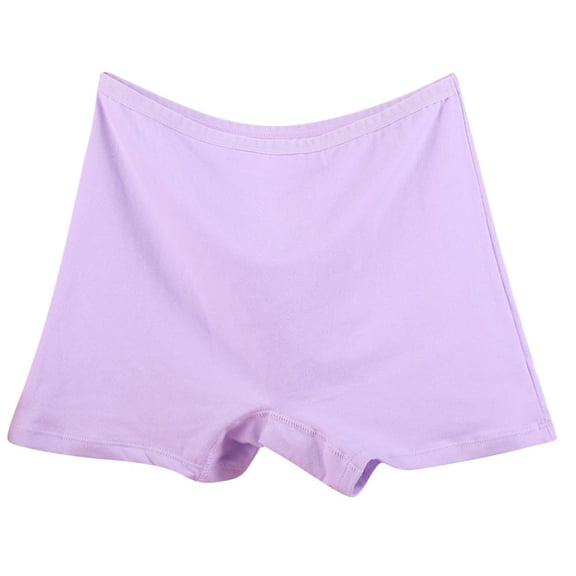 Lovzfmll Women's Underwear, Plus Size Ice Silk Boxer Shorts, High Waist Leak Proof Cotton Blend Panties, Breathable Stretch Casual Underwear