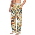 thumbnail image 2 of Daiia Mushrooms And Rainbows Peace Men's Sleep Pant with Pockets and Drawstring,Pajama Pants-X-Large, 2 of 9