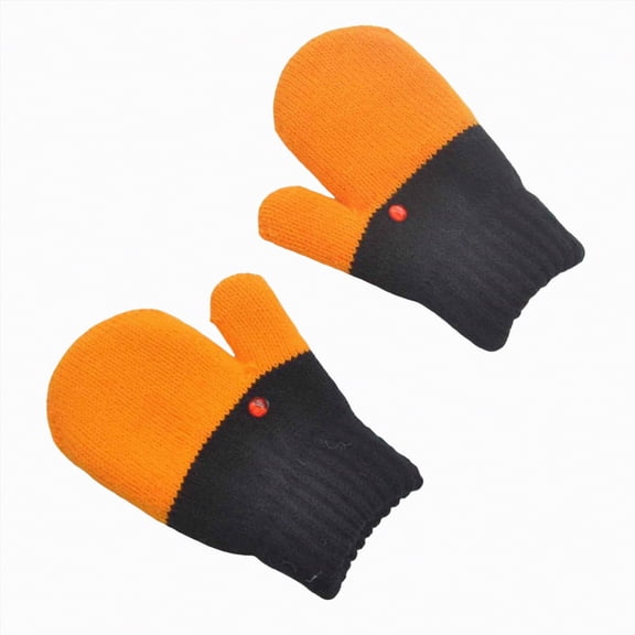 mgoYE Winter Goose Gloves for Toddlers 1-12 Years Funny Soft Goose Baby Boys Girls Mittens Warm Cute Winter Knit Gloves 1-12T(Black,1-3 Years)