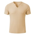 thumbnail image 4 of DayScoop Fashion T-Shirts for Men Casual T Shirt Summer Short Sleeve Stripe Loose Vintage V-Neck Breathable Sport Tees Tops, 4 of 6
