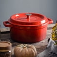 thumbnail image 3 of Enameled Cast Iron Crock-Pot Soup Stew Pot Cooking Pot Uncoated Non-Stick Cookware, 3 of 5