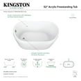 thumbnail image 5 of Kingston Brass VTRS522928 52-Inch Acrylic Oval Single Slipper Freestanding Tub with Drain in Glossy White, 5 of 5