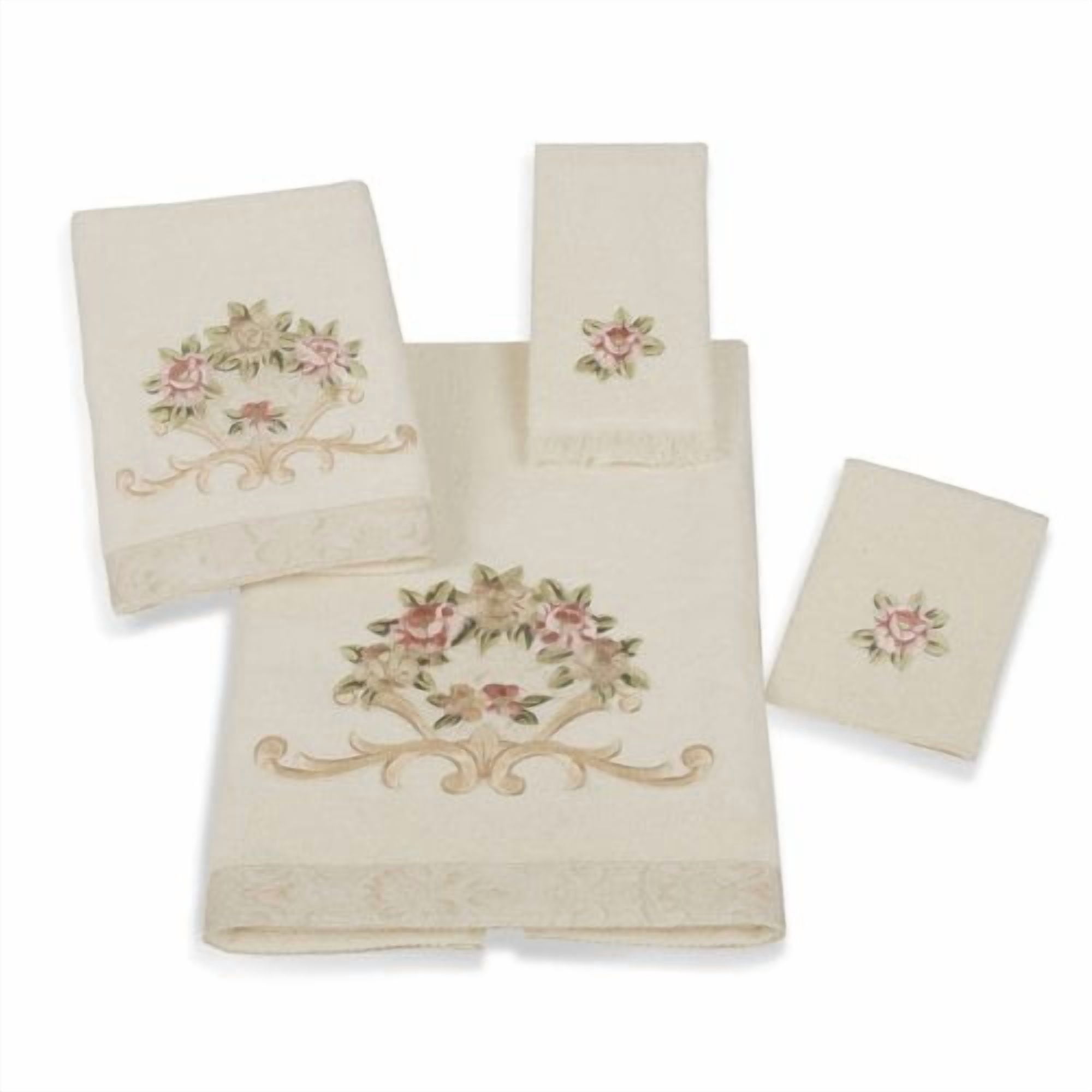 Avanti® Rosefan Bathroom Collection, Natural, Fingertip Towel