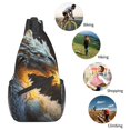 thumbnail image 5 of Lsque Golden White Fire Dragon Pattern Cross Chest Bag Diagonally – Premium Durable Front Chest Sling with Adjustable Padded Strap, High-Capacity Storage, 5 of 8