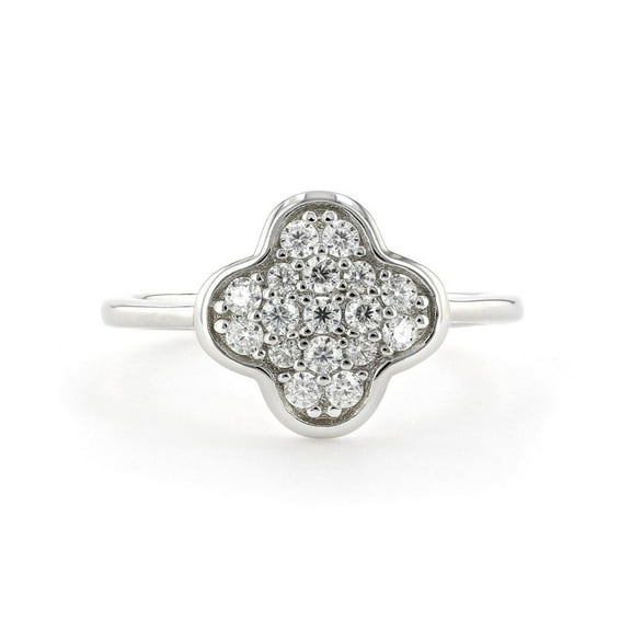 Four Leaf Clover Moissanite Ring