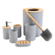 thumbnail image 1 of "Set de baño 6 piezas plástico y bambú Lab.G gris ", 1 of 5