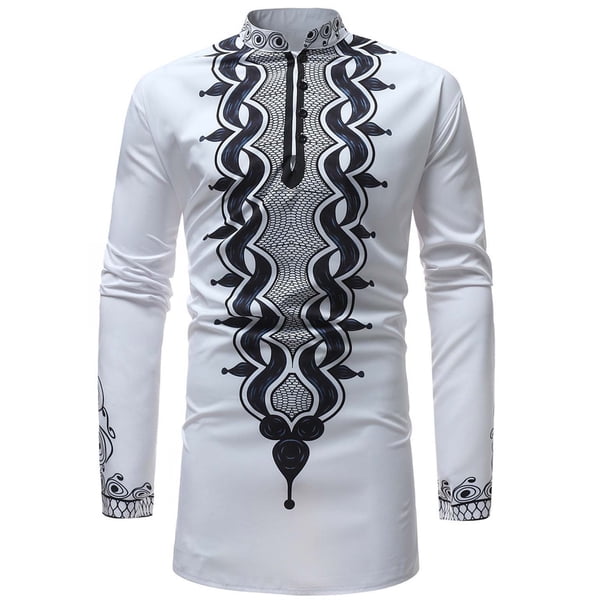 Blusa y camisa de manga larga con cuello alto, camiseta sin mangas estampada para hombre, blusa informal de manga larga con cuello alto, blusa de poliéster para hombre