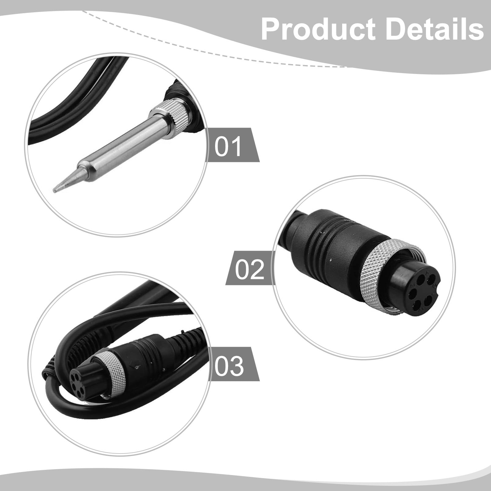1Pcs 936 Electric Soldering Iron Solder Handle Replacement With Din 5 Holes 5Pin Connector For Welding Station Tools Accessories A