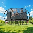 thumbnail image 3 of Betisef 14 FT Recreational Trampoline W/ Safety Enclosure Net – Indoor & Outdoor Use, Round Trampoline For Kids Black, 3 of 11