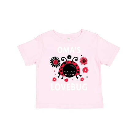 

Inktastic Valentine s Day Oma s Lovebug Gift Toddler Boy or Toddler Girl T-Shirt