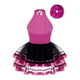 thumbnail image 2 of vastwit Girls Sequin Ballet Tutu Dress Sparkly Sleeveless Jazz Dance Leotards Costume+Headwear Set Rose 16, 2 of 5