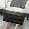 thumbnail image 3 of Homy Casa 2 Pack Foldable Storage Dresser Bench, Faux Leather Seat with Hidden Space, Black, 3 of 11