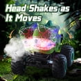 thumbnail image 3 of JoyStone Dinosaur RC Car for Kids, Remote Control Monster Truck with Mist Spray, Lights, Music, 2.4GHz All-Terrain RC Truck Toys for Boys and Girls 4-7, Green, 3 of 9