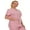 LIGHT PINK, variant on HEAL+WEAR Women’s V-Neck Multi-Pocket Scrub Top Stretch Comfort Fabric 4-Way Stretch