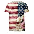 thumbnail image 5 of asdoklhq American Flag Shirts Summer Shirts Usa Patriotic Tops Women's Casual and Fashionable Printed T-shirt with Round Neck and Short Sleeved Top Pink M, 5 of 5