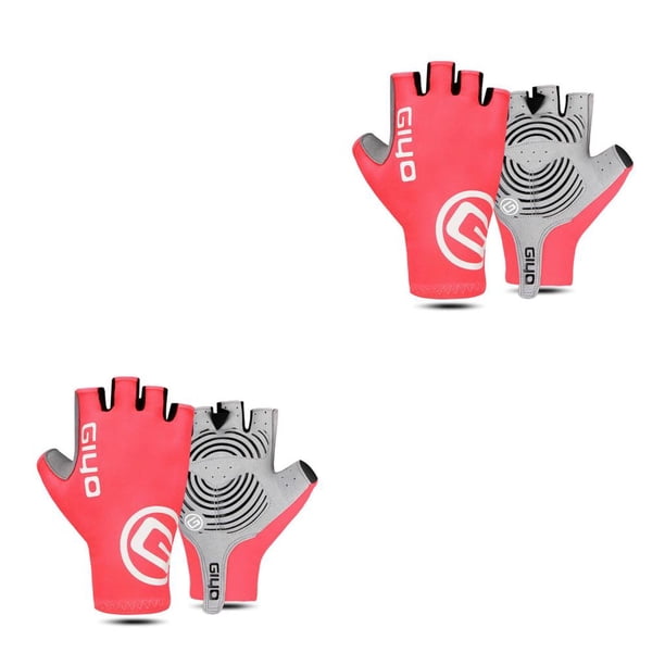 Guantes de ciclismo Advancent de cuero PU multicolor ajustables Naranja METRO