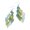 Green, variant on 1 Pair Lady Earrings Leaf Shape Long Exquisite Creative Drop Earrings for Prom