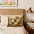 thumbnail image 5 of Uutvery Easter Bunny Print Pillowcase, Machine Washable Polyester Pillow Cover, Fade Resistant Indoor Outdoor Decor, Holiday Home Decor For Sofa Bed Chair, 5 of 7